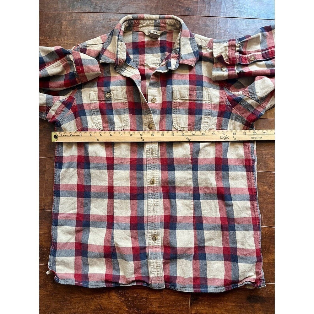 Duluth Trading Mens Casual Button Down Long Sleeve Plaid Shirt Size M - Picture 3 of 6